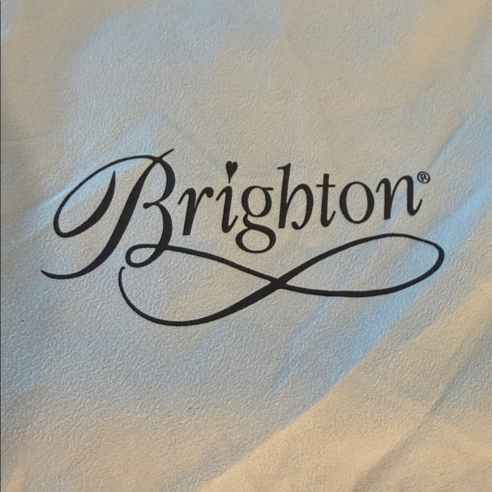 Brighton Sea to Shore Navy and White Striped Tote with Brown Anchor Accent - Picture 15 of 15
